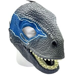 Velociraptor Jurassic World Blue Dinosaur Dino‎ Rubber Halloween Mask Raptor